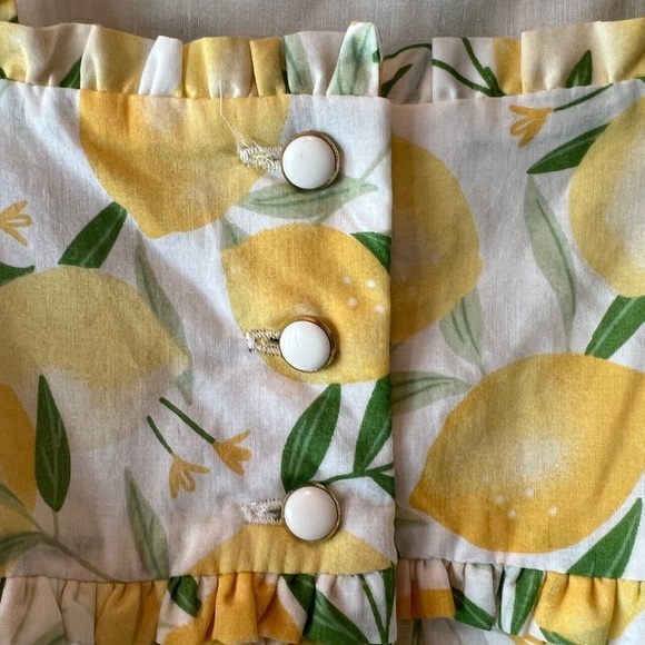 final price Cynthia Rowley Girls Size 7 Lemon Ruffle Sundress - Picture 6 of 9